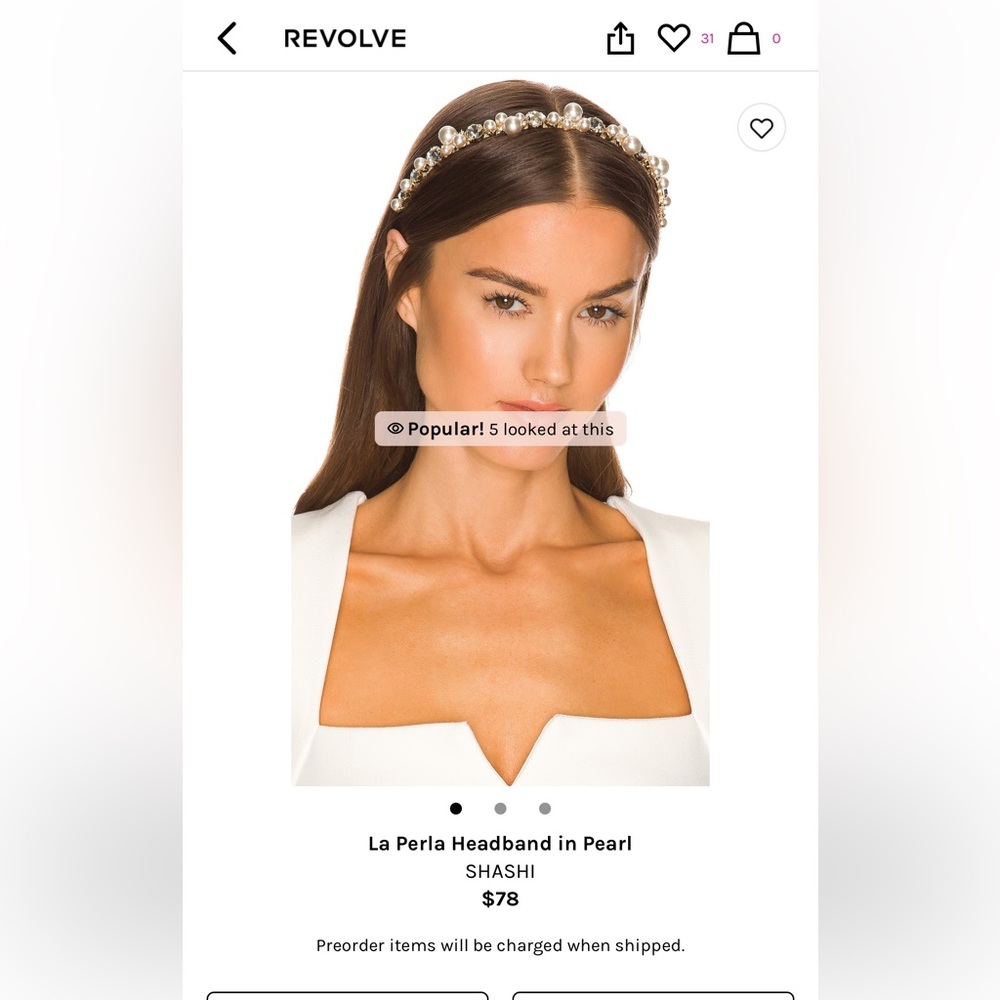 La Perla Headband in Pearl